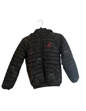 Black Jordan Tonal Allover Print Puffer Jacket Youth Medium