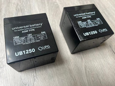 12V 5Ah Universal Battery UB1250 2 PACK