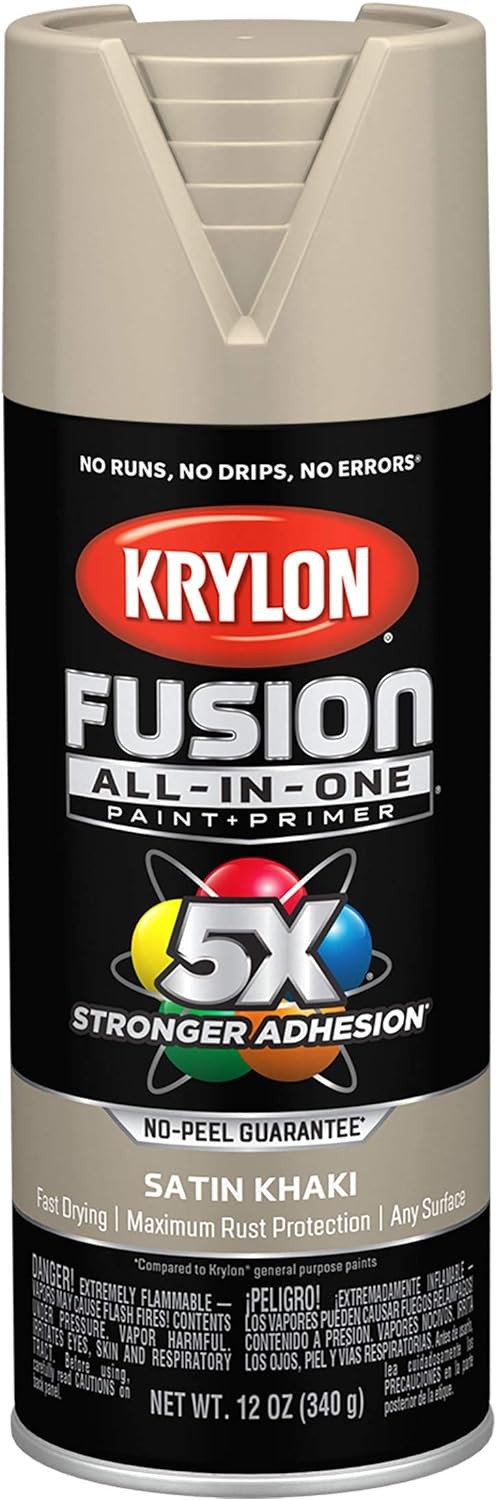 Krylon Fusion All-In-One 12 oz Adhesive Spray Paint for Indoor Outdoor Use in Khaki