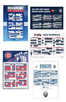 2026 MLB Baseball Team Schedule Poster Any Team(You Chose) Multiple Sizes