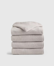 NWOT Quince Organic Turkish Cotton Kid Hooded Towel Set 4-Pack Light Grey