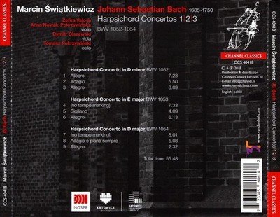 J.S. BACH - HARPSICHORD CONCERTOS NOS.1, 2 & 3 - MARCIN SWIATKIEWICZ NEW CD