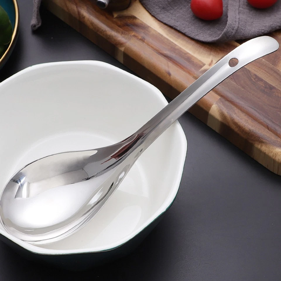 2pcs Hotel Spoon Spoon Spoon Spoon Spoon Spoon Utensili da cucina (Argento) - Immagine 3 di 4