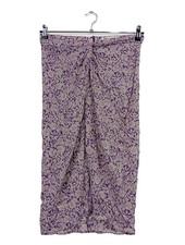 ZARA Gonna a vita alta Donna Gonna Taglia IT 42 lilla-bianco stile casual