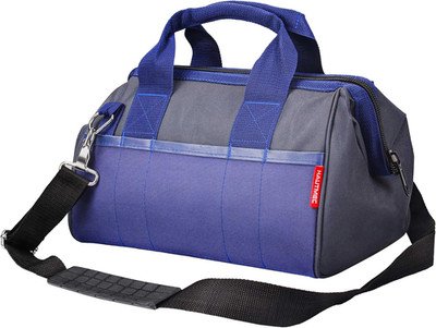 13'' Small Tool Bag, Wide Open Mouth Tool Organizer with 23 Pockets, Rigid Frame,