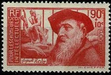 FRANCE 1937 CHÔMEUR INTELLECTUEL n°  344 neuf ★★ luxe / MNH (A)