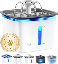 Veken Innovation Award Winner 95oz/2.8L Pet Fountain, Automatic Cat Water Founta