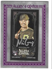 Nick Gonzales 2024 TOPPS ALLEN GINTER SILVER AUTOGRAPH CARD Pirates RC AUTO /25