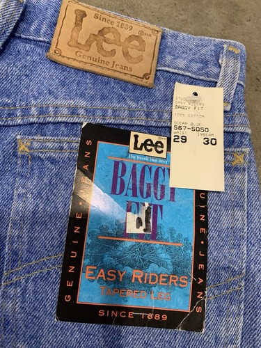 Vtg Lee Baggy Fit Easy Rider Jeans Sz 29/30 Made In USA NOS NWT Rare! - Picture 4 of 8