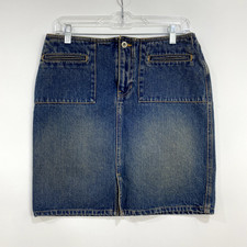 Gap Denim Women's Skirt Size 4 Blue Front Pockets Mini Streetwear Y2k