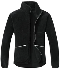 Women's Fuzzy Fleece Jacket Long Sleeve Zip Up Sherpa Coat Soft Polar Outerwe...