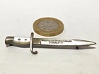 VINTAGE SWEETHEART MINIATURE ARMY BROOCH PIN BADGE WW1 YPRES BELGIUM MOP HANDLE