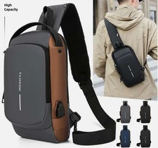 USB Charging Sport Sling Anti-Theft Shoulder Bag Crossbody Bags Chest Backpack