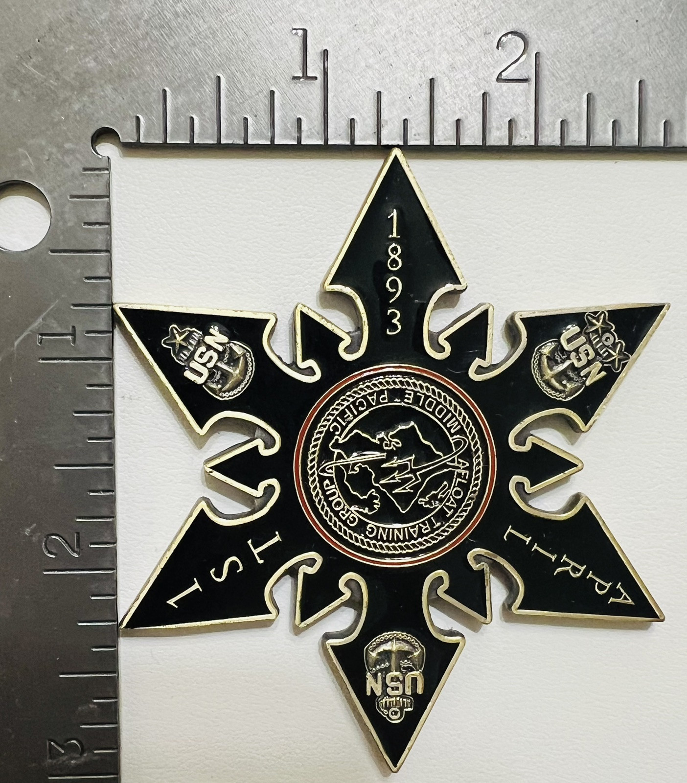US NAVY CHALLENGE COIN AFLOAT TRAINING GROUP (ATG) MIDDLE PACIFIC CHIEF CPO-image