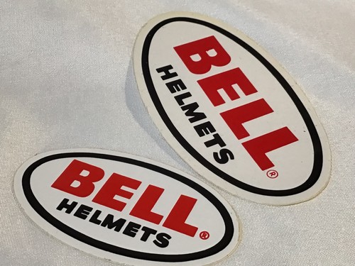 Vintage LOT of x2 BELL HELMETS STICKERS DECALS Oval Logo NOS size3” and 4-1/8” - Foto 4 di 5