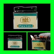 Rare Vintage Paxton Menthol Phillip Morris Cigarettes Flat Ad Lighter - Working 