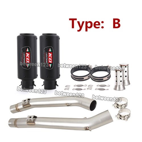 For Suzuki Vstrom 1000 DL1000 2002-2013 Exhaust Mid Link Carbon Muffler Tail Tip - Picture 4 of 19