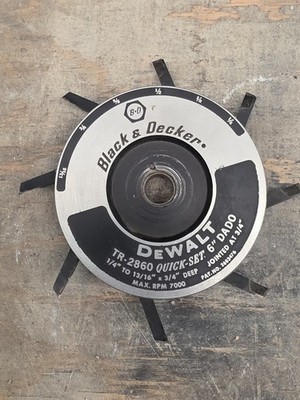 Black & Decker Dewalt Vintage TR-2860 Quick Set 6''  Adjustable Dado Cutter