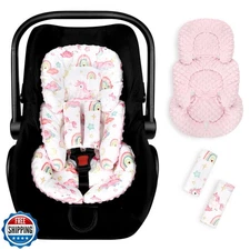 Pea Pod Infant Car Seat Insert with Strap Covers, All in One Reversible Baby 