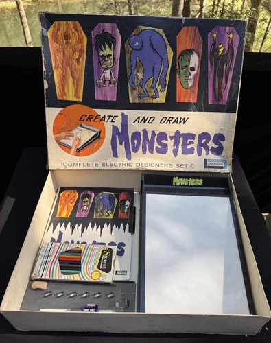 Vtg ULTRA RARE How To Draw Monsters Lakeside 1964 Works Complete! HTF!