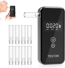 Breathalyzer, LCD Digital Breathalyzers for Alcohol-8 Mouthpieces