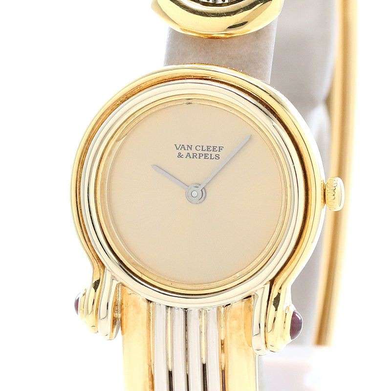 Van Cleef & Arpels Vintage 590/2GF Gold Bangle Watch P2302G21 #361