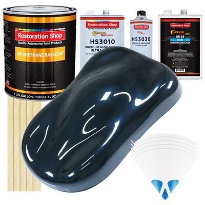 Dark Midnight Blue Pearl Gallon URETHANE BASECOAT CLEARCOAT Auto Paint SLOW Kit