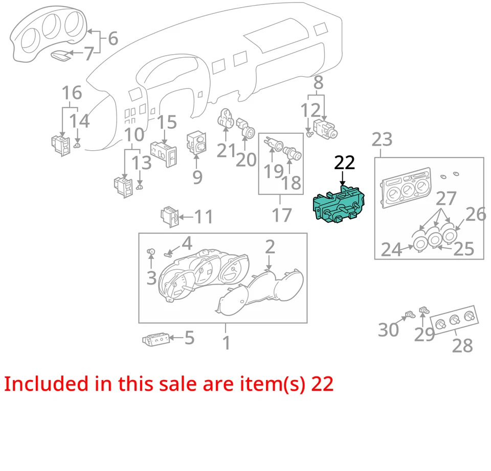 Temperature Control Fits 00-05 MR2 29647023 Foto 3 de 4