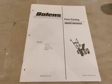 BOLENS PARTS CATALOG SNOW THROWER MODEL 5210