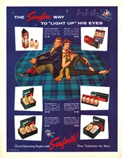 Seaforth Toiletries for Men Light Up His Eyes Grooming Vintage Print Ad 1955
