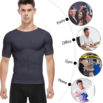 Herren Bauch Weg Shirt Shapewear Unterhemd, Body Shape