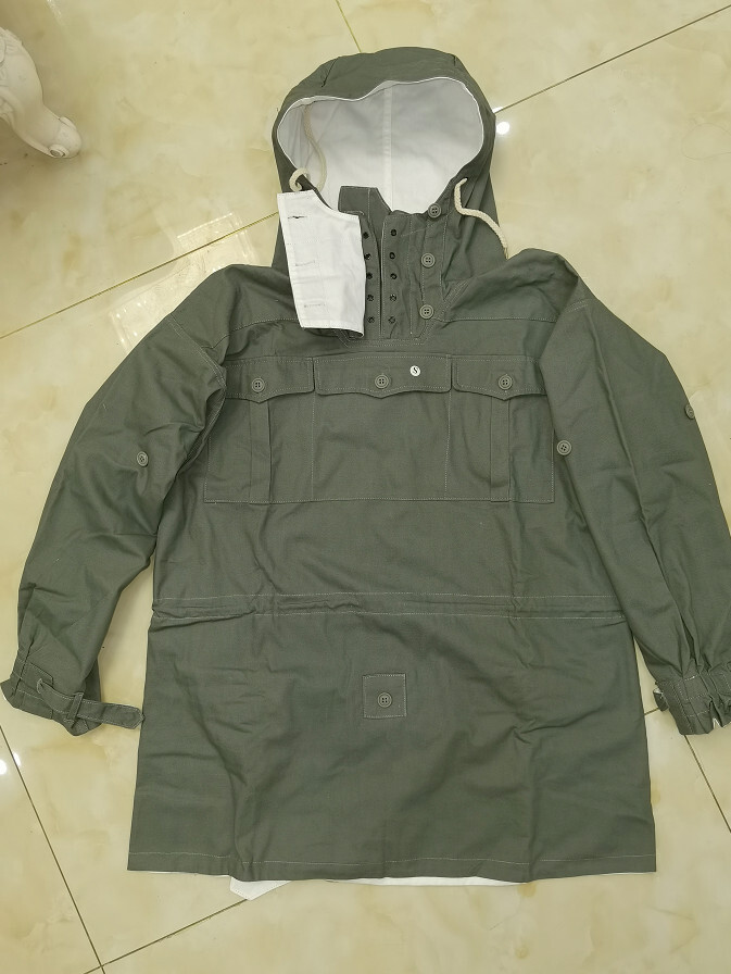 Anorak Réversible WW2 Allemand Beige/Blanc - Réplique Époque Militaire Toile