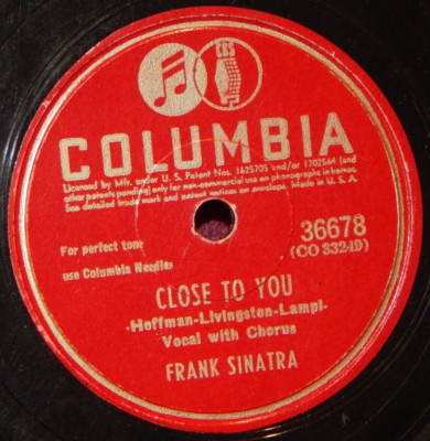 Frank Sinatra Close to You / You'll Never Know 78 PLAY GRADED Fully Tested