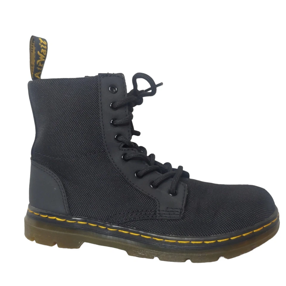Doc Doc Martens Boots AirWair Combs Junior Youth US 3 UK 2 EU34 Black Canvas - Imagem 2 de 4