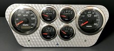 1953 1954 1955 Ford Truck 6 Gauge Gps Dash Panel Insert Engine Turned Black