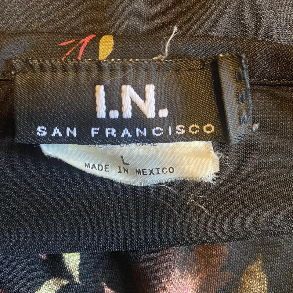 Y2K I.N. Blusa Babydoll San Francisco colorida camiseta sin mangas talla L Fairy Grunge Foto 2 de 4