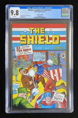 Mighty Crusaders: The Shield #1 CGC 9.8 (2021) Captain America #1 Homage Liefeld