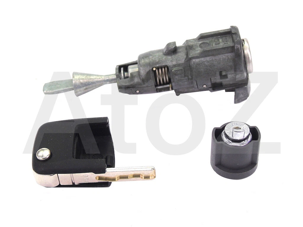 GENUINE FOR VW GOLF MK5 04 08 IGNITION BARREL TRANSPONDER KEY LOCK SET