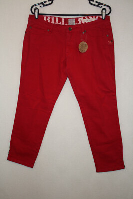 NWT Billabong Tapered The Skinny Jeans Size 11 (32x25) Bright Red - Main Image