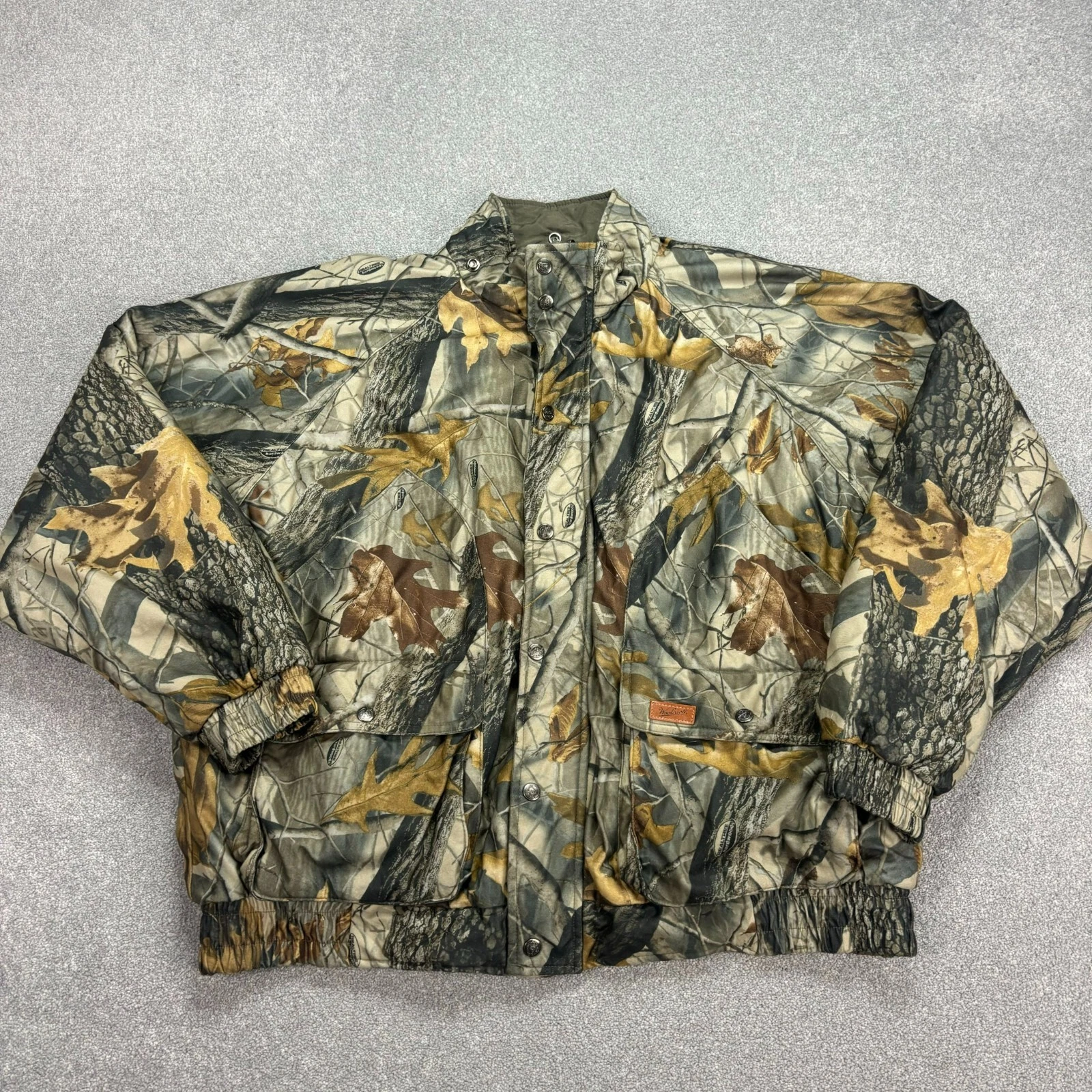 RealTree Jacket Adult Extra Large Brown Woolrich Workwear Camo Hunting Lined Men
