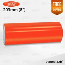 BRIGHT ORANGE 8" 203mm PIN STRIPE Car Model Streamline TAPE Decal Vinyl Sticker