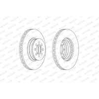 Ferodo 2X Bremsscheibe Vorne Ø290 Mm BelüFtet FüR Mercedes-Benz Sprinter 5-T