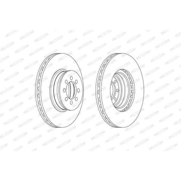 Ferodo 2X Bremsscheibe Vorne Ø290 Mm BelüFtet FüR Mercedes-Benz Sprinter 5-T-image
