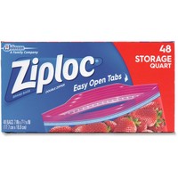 Ziploc Double Zipper Storage Bags, 9 3/5 X 8 1/2, 1 Qt, 1.75mil, 9/carton on sale Ziploc Double Zipper Storage Bags, 9 3/5 X 8 1/2, 1 Qt, 1.75mil, 9/carton on sale