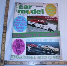 CAR MODEL MAGAZINE JANUARY 1969 MODELS, SLOT CARS