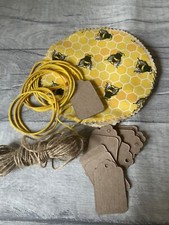 Jam Jar Covers Bee Fabric