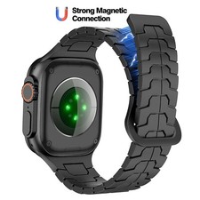 Magnetic Bands for Apple Watch 49mm 46mm 45mm 44mm 42mm Sport Silicone Strap