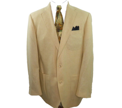 Bobby Jones Pure Cashmere Herringbone Italian Blazer Jacket Sport Coat 44R Large