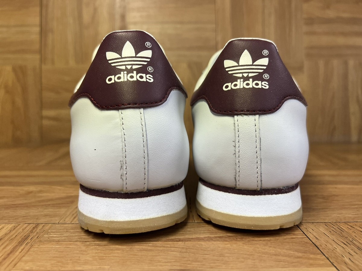 RARE🔥 Adidas ROM White Leather Burgundy Gold Gum 2003