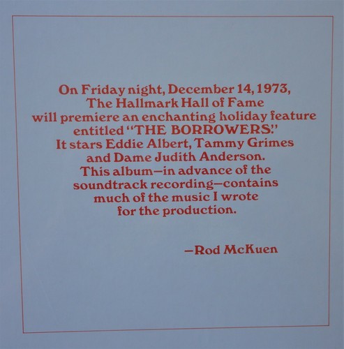 1973 Sealed Ltd Edition #741 Lp Rod McKuen The Borrowers Stanyan Records 4014 - Picture 2 of 9